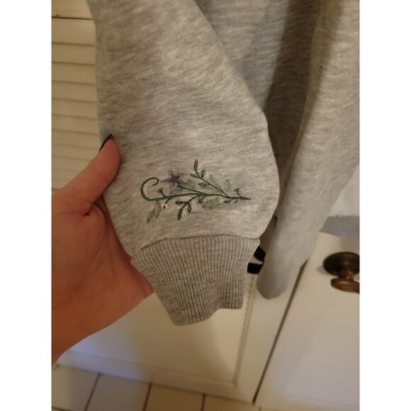 Blaire Long Sleeve Embroidered Wild Grass Cardigan Sweater Womens Petite Small - Picture 2 of 9